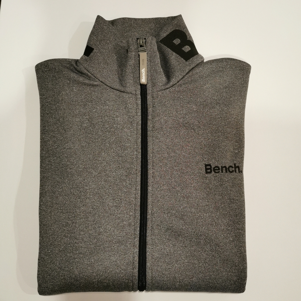 BENCH athletic full-zip coat M size Dark Gray